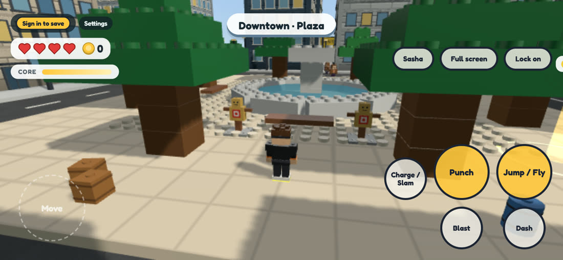 Playing on a phone with touch controls